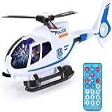 Goal Kids Helicóptero Policial Eletrônico Bate E Volta Luzes Sons E Controle Remoto