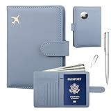 GOAUS Suporte Para Passaporte Com Compartimento Para AirTag Bolso Para Dinheiro Compartimentos Para Cartões Carteira Masculina E Feminina Capa De Passaporte Com Bloqueio De RFID Capa Para