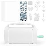 Gocreate Máquina De Corte E Vinco Manual A4 Mint Máquina De Gravação Em Relevo 2Pk Pastas De Gravação 10Pk Kits Iniciais De Cortador De Metal Dobrável 9 Aberto Para Artes Artesanato Álbum De Recort