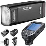 Godox Flash De Bolso AD200 Pro AD200Pro Com Disparador De Flash GODOX XProII C Para Câmera Canon 200Ws 2 4G HSS TTL Monolight Fotográfico Lâmpada Nua E Cabeça Flash Speedlite Fresnel