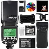 GODOX Flash De Câmera V860II C Speedlite Para Câmera Canon 2 4G Sem Fio E TTL 1 8000s Sincronização De Alta Velocidade GN60 Speedlight Fotografia