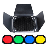 Godox Kit Bd 04 Barndoor Refletor Colmeia Gelatina Colorida