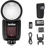 Godox V1 C Flash Speedlite De Câmera Com Cabeça Redonda Flash Speedlight 2 4G X Sem Fio HSS 76Ws Para Canon 6D 7D 50D 60D 500D 550D 600D 650D 1000D 1100D 1DX 580EX II 5D Mark II III