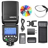 Godox V860III C Para Câmera Canon Flash Speedlite 7 2V 2600mAh Bateria Li Ion 2 4G Wireless HSS 1 8000 1 5s Tempo De Reciclagem Luz De Modelagem LED De 10 Níveis Para Canon V860II C Atualizado 
