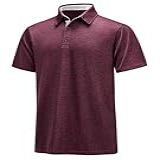 GOFERIKUVA Camisa Polo Masculina De Golfe De Manga Curta Slim Fit Gola Performance Polo Para Homens Vermelho GG