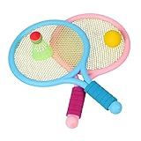 Gogogmee 1 Conjunto Raquete De Badminton Infantil Terno Infantil Raquete De Tenis Brinquedos Tênis Kit De Badminton Infantil De Plástico Casual Definir Bola De Brinquedo Filho