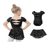 Gogokids 2 Collant De Balé Para Meninas Vestido De Dança Infantil Com Combinação De Saia Brilhante Removível B2 Ballet Preto Saia Brilhante 10 11 Anos