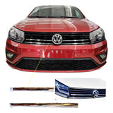 Gol G8 Voyage Saveiro Aplique Friso Cromado Grade 2 Pares