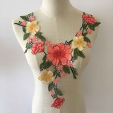 Gola Bordada Renda Rosas Guipir Gripir Aplique Para Roupas