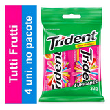 Goma De Mascar Sabor Tutti Frutti Trident 32g Com 4 Unidades