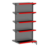 Gondola Centro 170 Amapa Flex Continuaçao Preto Com Vermelho