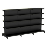 Gondola Centro 170 Amapa Flex Kit 3 Metros Preto Spe