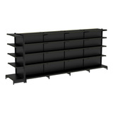 Gondola Centro 170 Amapa Flex Kit 4 Metros 1 Ponta Preto Spe