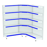 Gondola Parede 196 Amapa Flex Kit 2 Metros 1 Canto Branco Pe