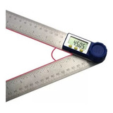 Goniômetro Digital Transferidor Medidor Ângulo 20cm Aço Inox