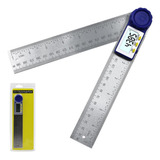 Goniômetro Shahe 5422 Transferidor Medidor Ângulo Digital 20cm Aço Inox