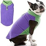 Gooby Suéter De Lã Para Cachorro Com Meio Estiramento - Roxo- Grande - Casaco Quente De Lã Para Cachorro Com Guia D-ring - Casaco Suéter Para Cachorro Pequeno De Inverno - Roupas Para Cães De Clima Frio Para Cães Pequenos Menino Ou Menina