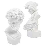GOOHOCHY 2 Unidades Escultura Grega Decoração Escritório Decoracao Escritorio Estatueta De Deusa Grega Estátua Grega De Resina Nórdico Decorações Avatar Decorar Branco