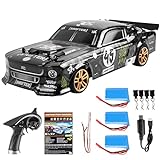 GoolRC RC Drift Car 1 18 Scale Remote Control Car 2 4GHz 4WD 30KM H High Speed RC Racing Car With LED Light Strip And 3 Batteries For Adults And Kids
