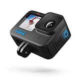 GoPro HERO10 Black   Câmera De Ação à Prova D água Com Tela Frontal LCD E Traseira Sensível Ao Toque  Vídeo 5 3K60 Ultra HD  Fotos De 23 MP  Transmissão Ao Vivo 1080p  Webcam  Estabilização