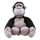 Gorila Preto De Tecido Animais Da Selva Presente Fofo 35 Cm Cor Marrom