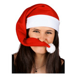 Gorro Papai Noel Touca De Feltro Vermelho Natal 100 Unid