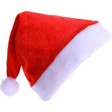 Gorro Touca De Natal Papai Noel Vermelho Veludo Infantil 1un