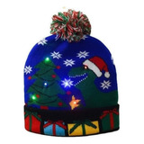 Gorro Touca Infantil Criança Natal Papai Mamãe Noel Com Led