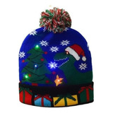 Gorro Touca Infantil Criança Natal Papai Mamãe Noel Com Led