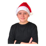 Gorro Touca Papai Mamãe Noel Luxo Veludo Adulto Infantil 1pç