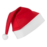 Gorro Touca Papai Noel Veludo Borda Branca Natal Vermelho