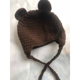 Gorro Touquinha C Orelhinha Urso De Crochê Newborn Baby