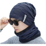 Gorro Unissex Cachecol Gola Touca Inverno Frio Chapéu De Lã