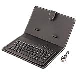 Goshyda Capa Flip Para Teclado Bluetooth Sem Fio Para Smartphone Com Suporte Universal Para Celular De 4 5 Polegadas E 6 8 Polegadas Para IOS Para Android Para Windows Preto 