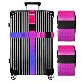 Gowraps Correias De Bagagem Para Malas Aprovadas Pela TSA Pacote Com 2 Alças De Cinto De Bagagem Personalizadas Brilhantes Para Mala Bolsa De Mão Acessórios De Bagagem Para Viagem Gradiente 