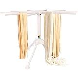 Goziha Prateleira De Secagem Para Massas De Cozinha Para Fazer Massa Fresca Caseira Suporte Para Secadora De Espaguete Com 10 Alças De Barra Dobrável E Fácil De Guardar Suporte Seco Para Macarrão Fácil De Usar E Ajustar Não Tóxico E Seguro Para Alimentos Branco