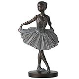 Grace4Joy Estatuetas De Bailarina Estátuas De Bailarina Resina Acabamento Bronze Escultura Vintage Decoração De Casa Bailarina Pintada à Mão Presente Para Dançarina