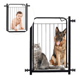 Grade 80cm À 100cm Portão Proteção Bebes Cachorro Pet Ita Cor Preto Acompanha 1 Extensor De 30cm