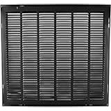 Grade De Filtro De Ar De Retorno De Aço 76 2 Cm X 40 6 Cm Para Filtro De 2 5 Cm Abas De Plástico Fáceis Para Rosto Porta Removível Tampa De Duto HVAC Face Plana Estampada Preto Dimensões