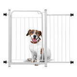 Grade De Proteção Para Pet Cães Para Portas Itagold Portão Aramado 99cm A 104cm Cor Branco Acompanha 1 Extensor De 30cm
