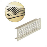 Grade De Ventilação Aluminio 500mm Acabamento Inox Escovado