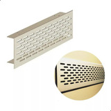 Grade De Ventilação Aluminio 600mm Acabamento Inox Escovado