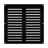 Grade De Ventilação Em Alumínio Preta 30x30cm