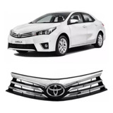Grade Dianteira Corolla Cromada 2015 2016 2017 Com Emblema