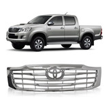 Grade Dianteira Hilux Srv 2012 2013 Moldura Cromada
