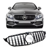 Grade Frontal Mercedes C180 C200 W205 Amg Black Piano Câmera