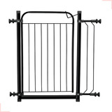 Grade Portão Proteção Pet Cachorro 79cm A 84cm Criança Cães Cor Preto