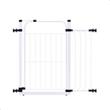 Grade Portão Proteção Pet Cachorro 89 A 94 Cm Criança Cães Cor Branco Pet Útil
