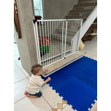 Grade Portão Segurança Para Bebê E Pet Largura 58 A 100cm Branco Compre Reall