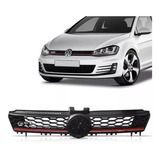Grade Radiador Golf Gti Mk7 Friso Vermelho 2014 2015 2016 17